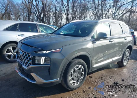 2023 Hyundai Santa Fe Hybrid Blue из США, поврежденный, VIN 5NMS2DA17PH014117